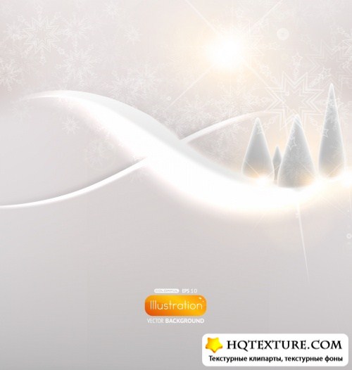 White Winter Backgrounds Vector