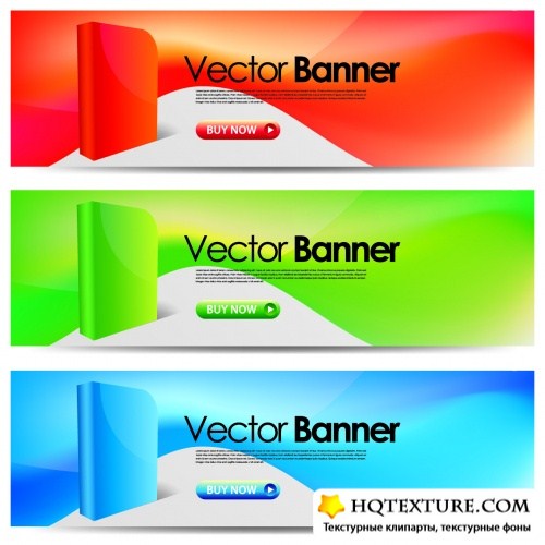 Color Website Banners Vector