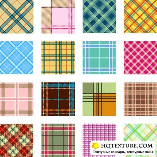 Stock Vector: Different plaid patterns |   