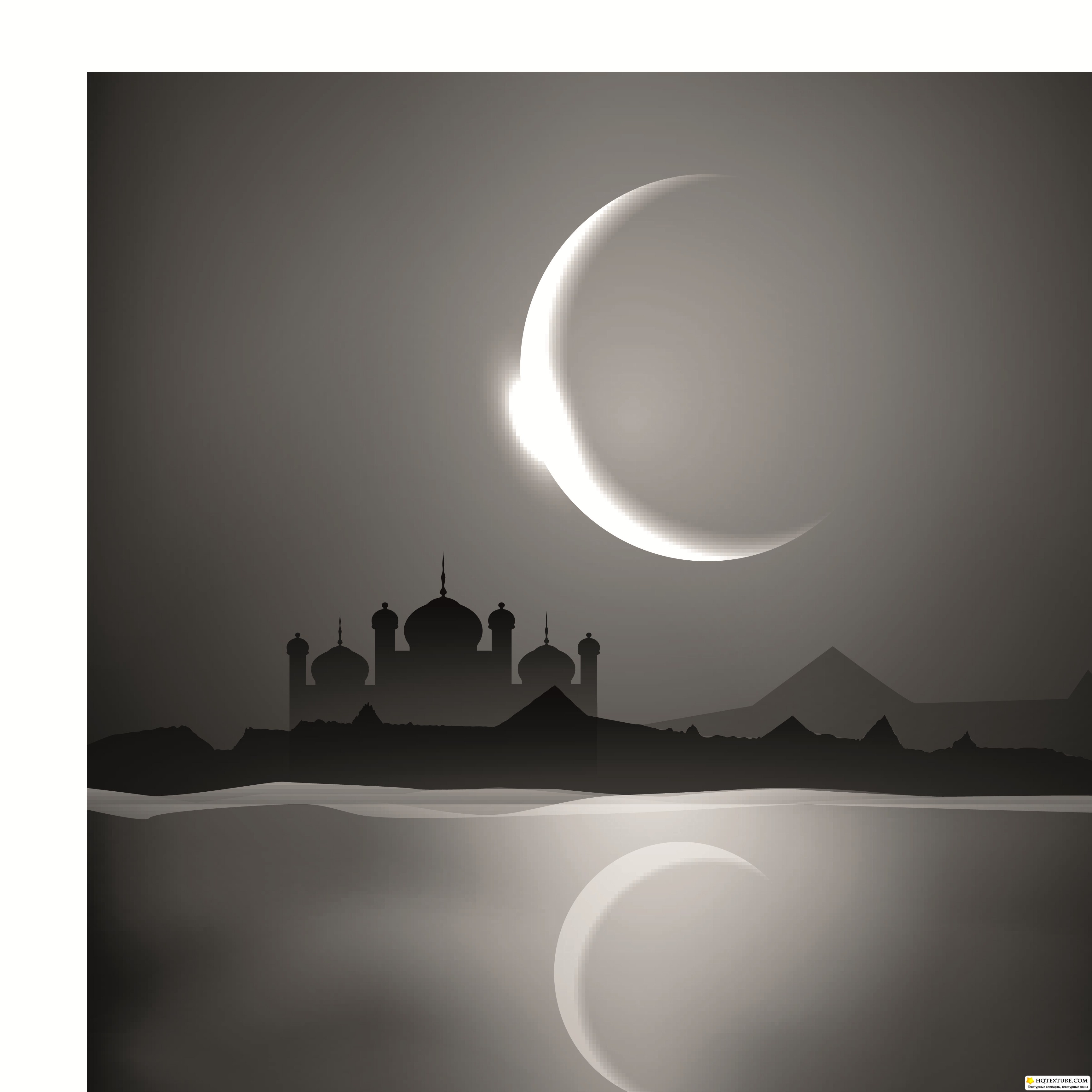 Начало рамадана луна. Мусульманская Луна. Полумесяц. Мечеть Луна. Полумесяц мусульманский.