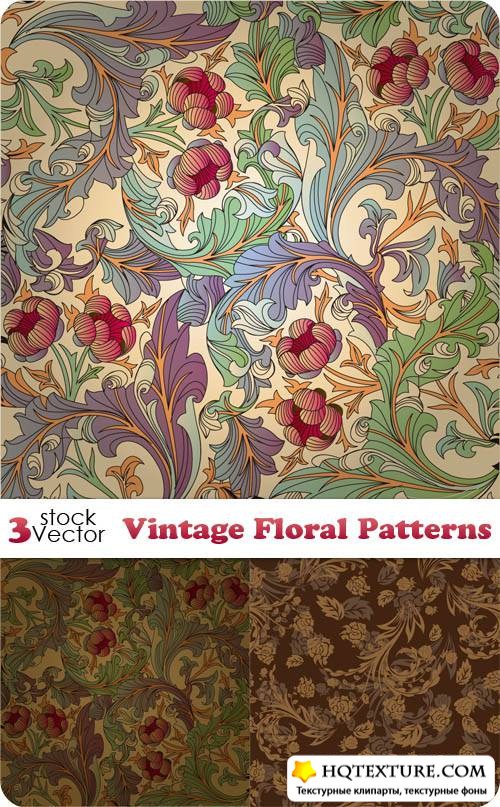 Vintage Floral Patterns Vectors