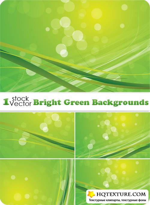 Bright Green Backgrounds Vector 