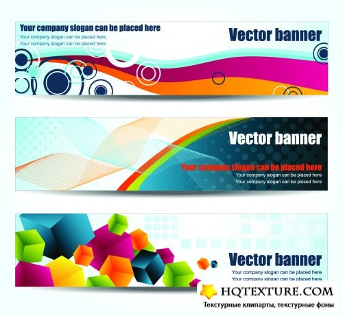 Color Abstract Banners Vector 