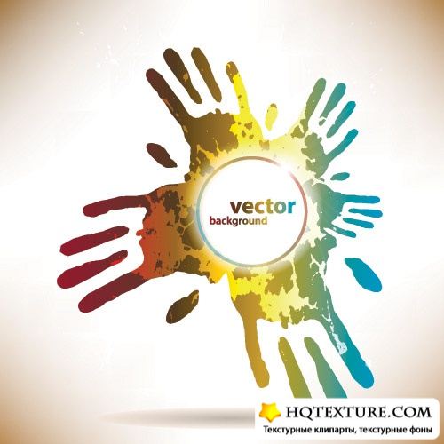 Hand paints - abstract vector backgrounds