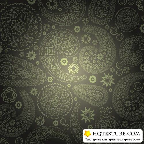 Stock Vector - Paisley Floral Backgrounds