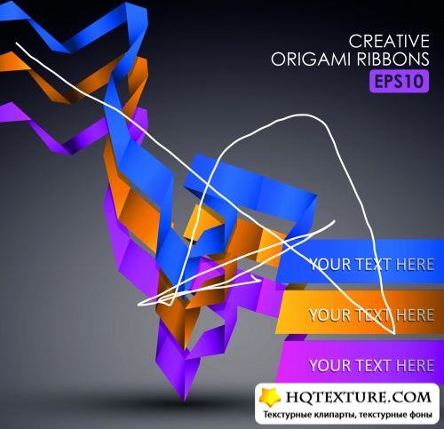 Creative origami ribbons -   