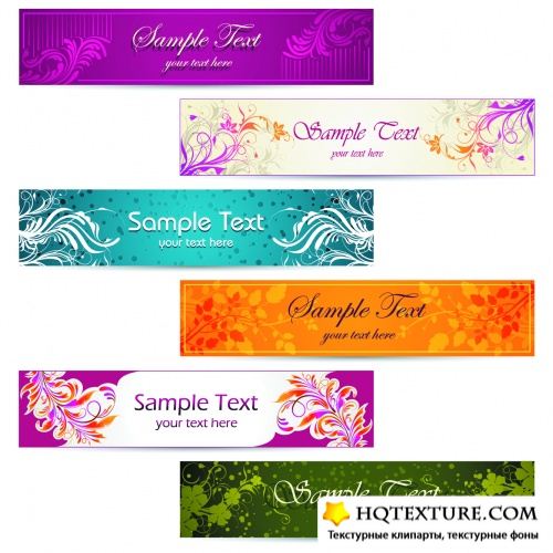 Color Banners & Bookmarks Vector