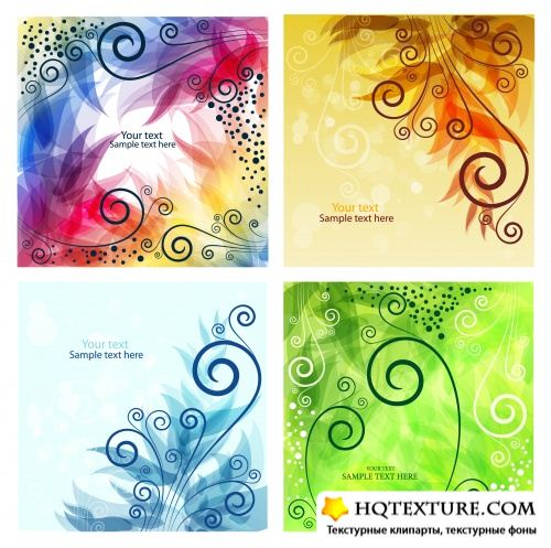 Stock Vector - Abstract Floral Backgrounds