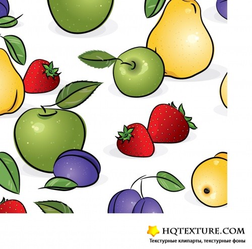 Seamless pattern with fruits 
