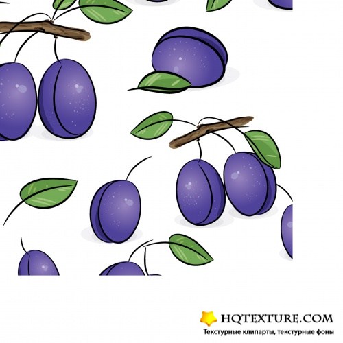 Seamless pattern with fruits 