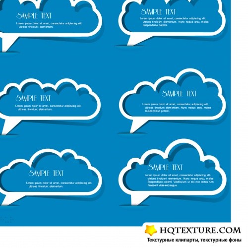 Design with clouds bubbles for speech
