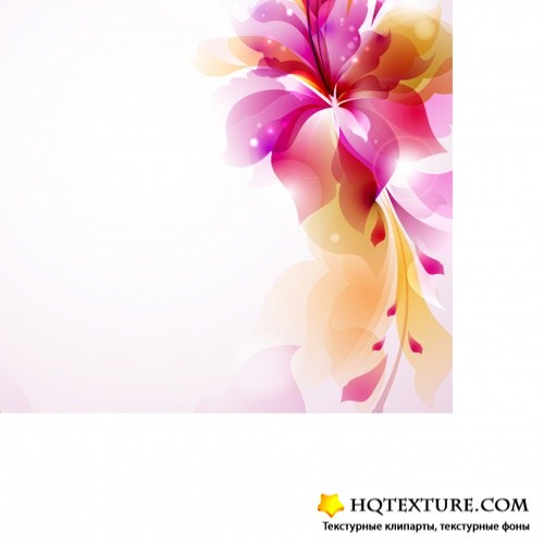 Background with abstract flowers 