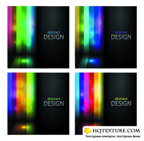 Abstract Color Business Cards Vector 3