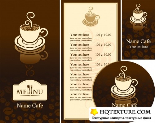 Coffee Menu Cards Vector