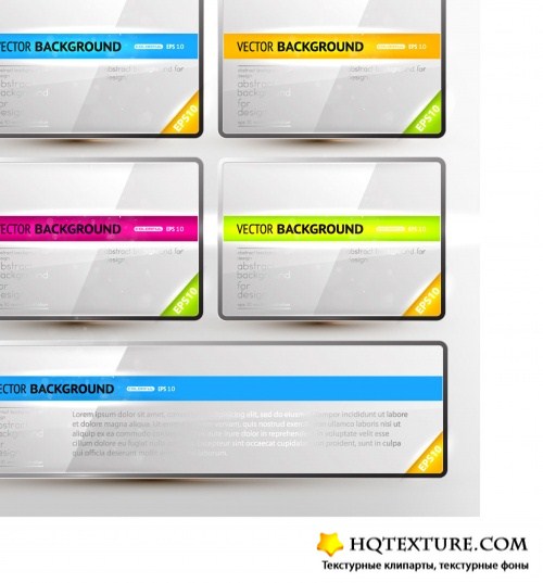 Glossy banners for web design