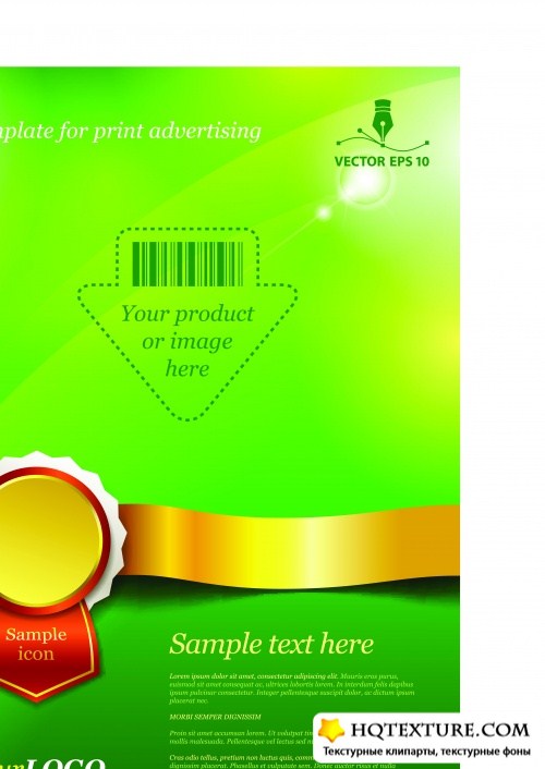   | Template for print advertising vector 