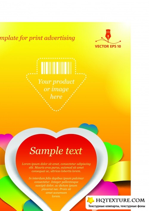   | Template for print advertising vector 