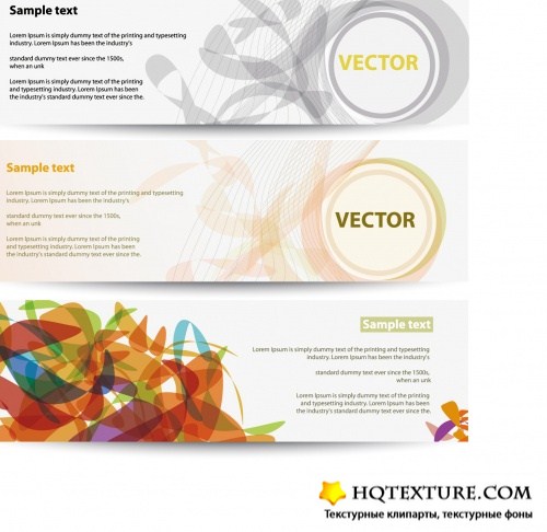 Abstract horizontal banners