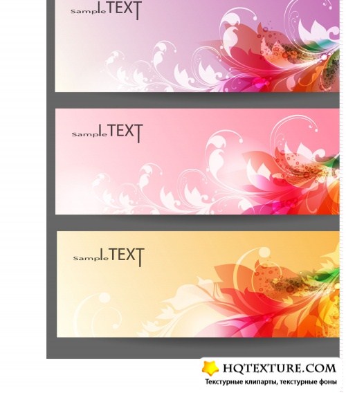 Bright floral banners
