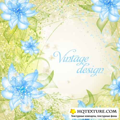 Abstract Flowers Vector 2