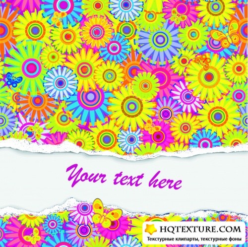 Colorful Floral Patterns Vector