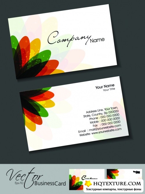 Abstract Business Cards Vector