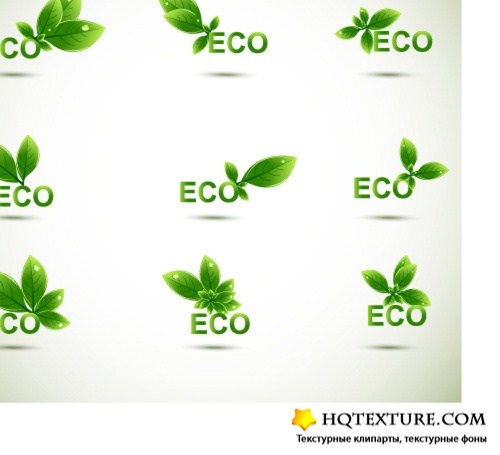 Eco design icon set 