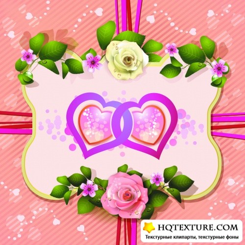 Mirror Frame with Flowers Vector