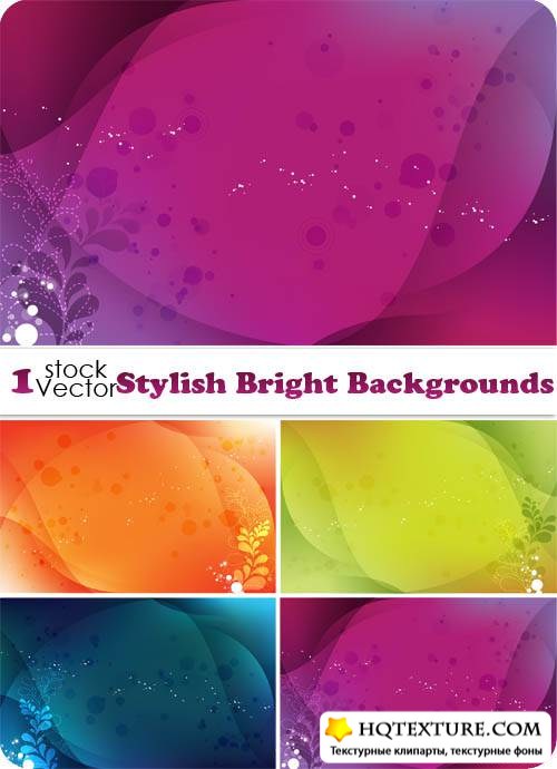 Stylish Bright Backgrounds Vector 