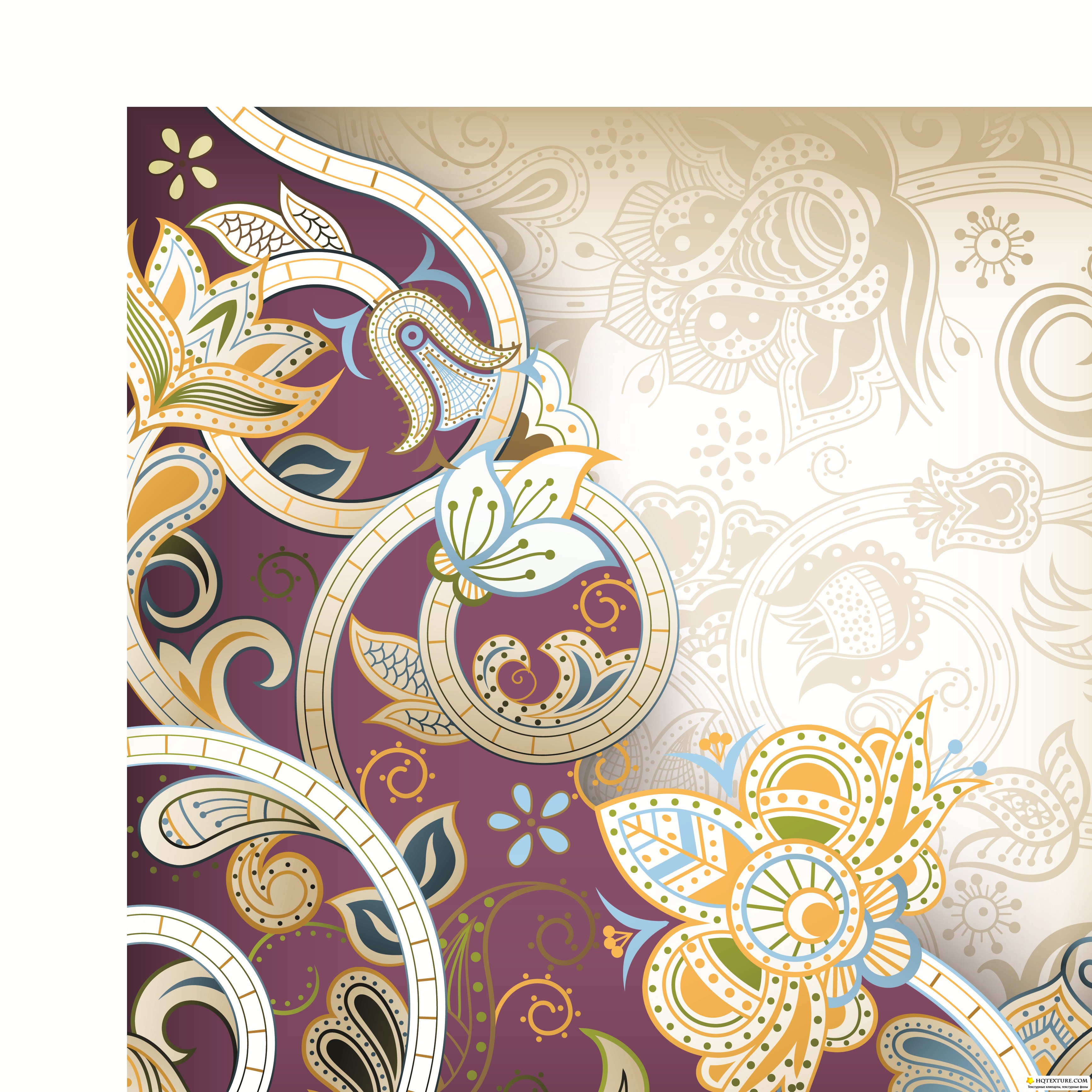 Download Фон с узорами | Vector background with ornament ...