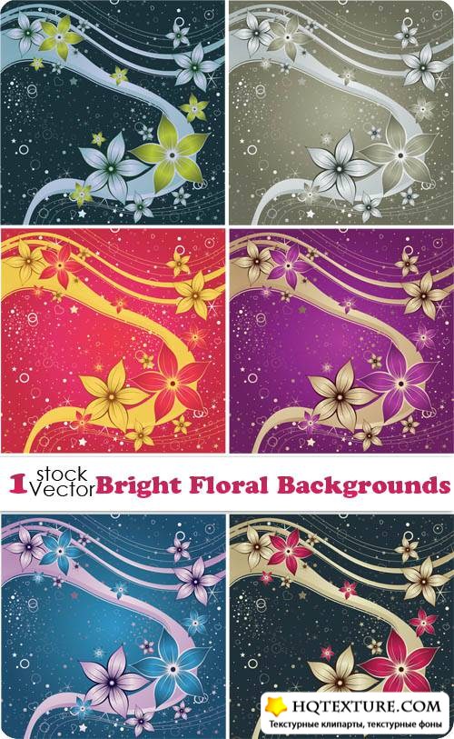 Bright Floral Backgrounds Vector
