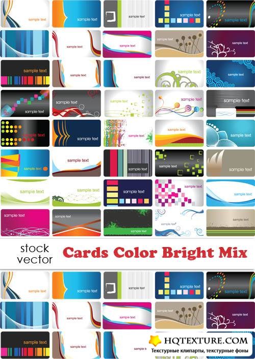 Векторный клипарт - Cards Color Bright Mix