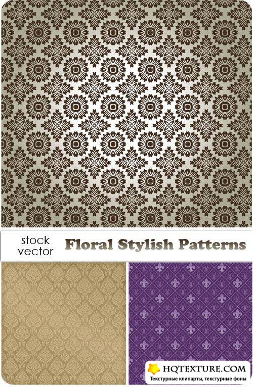 Векторный клипарт - Floral Stylish Patterns 