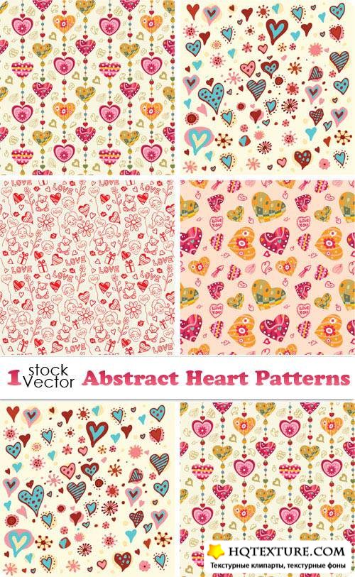 Abstract Heart Patterns Vector