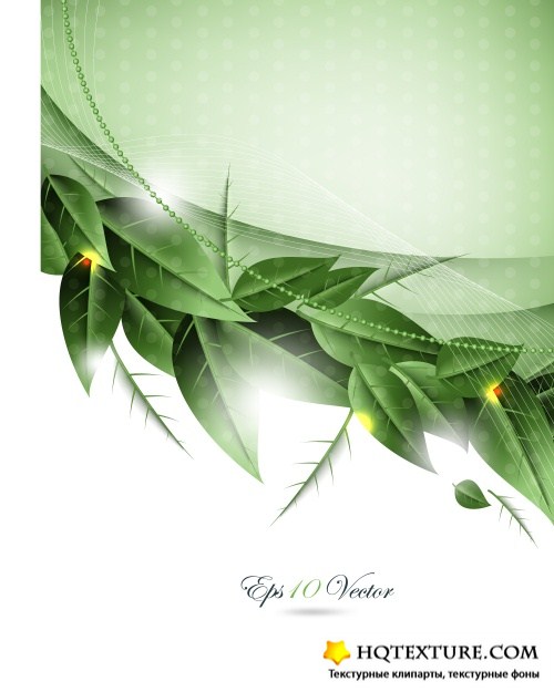 Green leaves design
