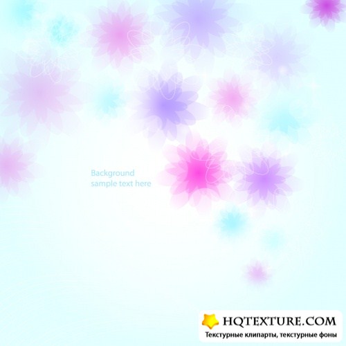 Abstract Floral Backgrounds & Banners Vector 