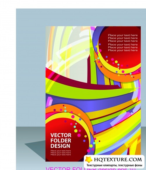    11 | Color folder flyer design vector set 11