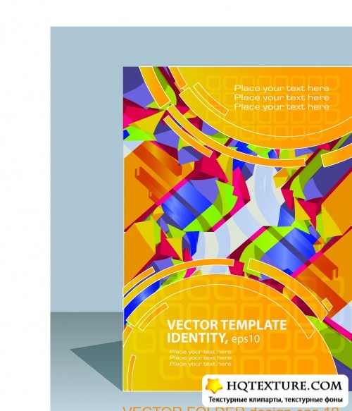    11 | Color folder flyer design vector set 11