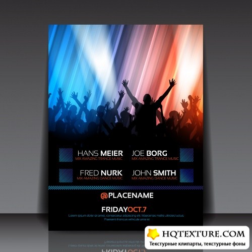 Color Party Flyers Vector