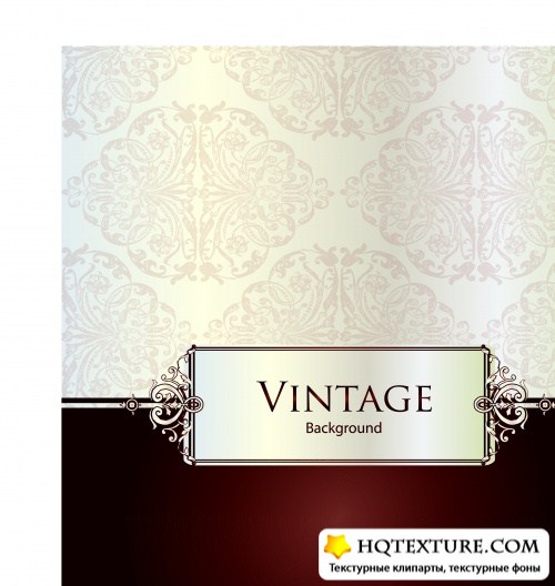   | Vintage card design vector set 9