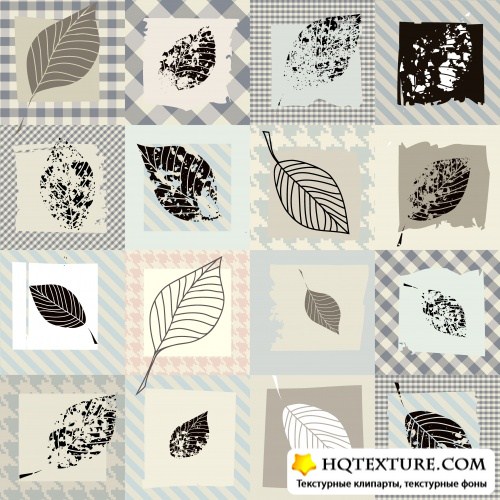 Seamless background pattern with leaves