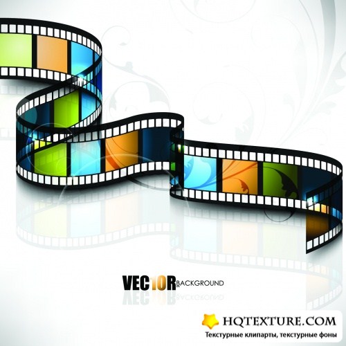 Filmstrip Backgrounds Vector