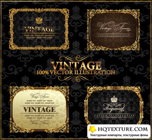 Золото и винтаж в векторе | Vintage gold - Stock Vectors