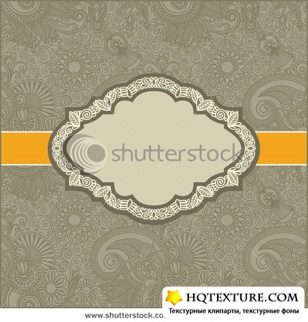    | Cover invitation vintage style vector