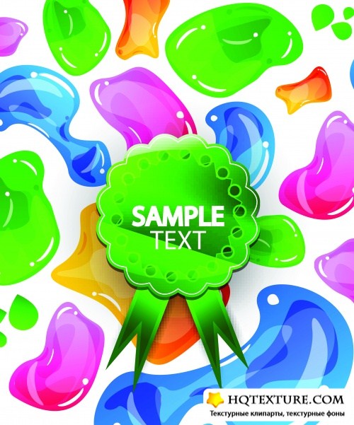 Цветное желе векторные фоны | Vector colorful jelly background