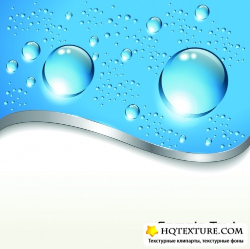Water Drops, Bubbles, Splashes, Backgrounds Vector Collection