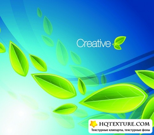 Creative Leaves Backgrounds Vector