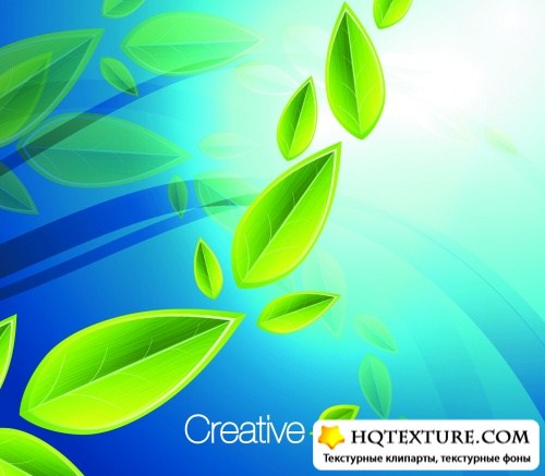 Creative Leaves Backgrounds Vector