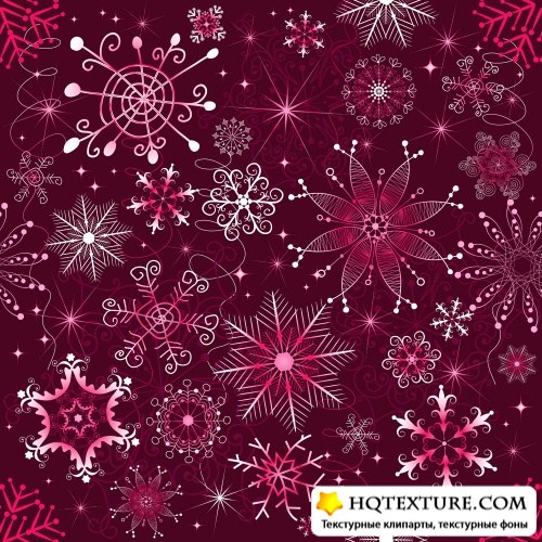 Christmas patterns with snowflakes