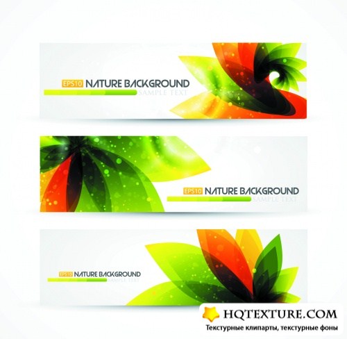 Abstract Natural Banners Vector